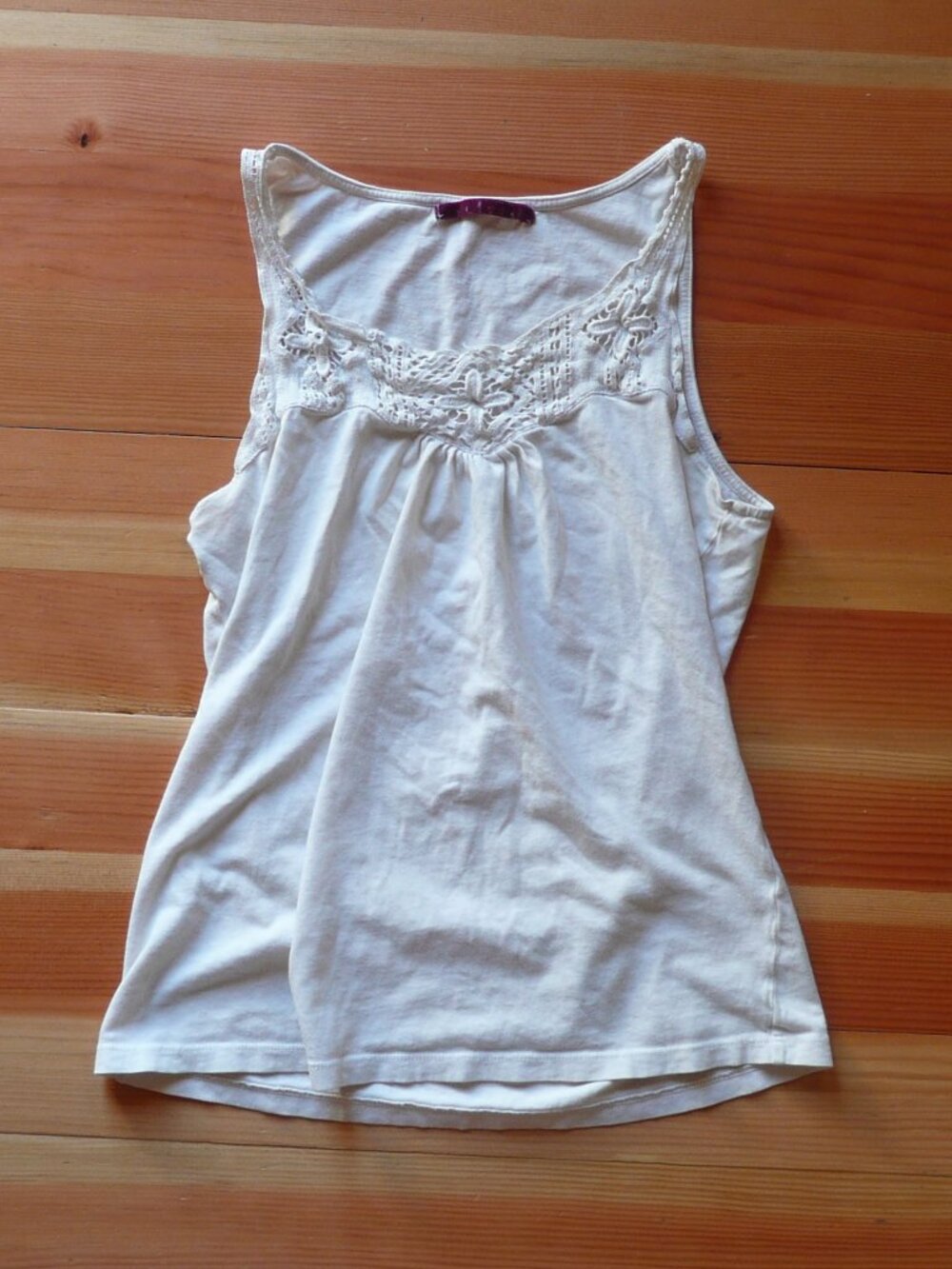 Vintage White Tank Top by Velvet